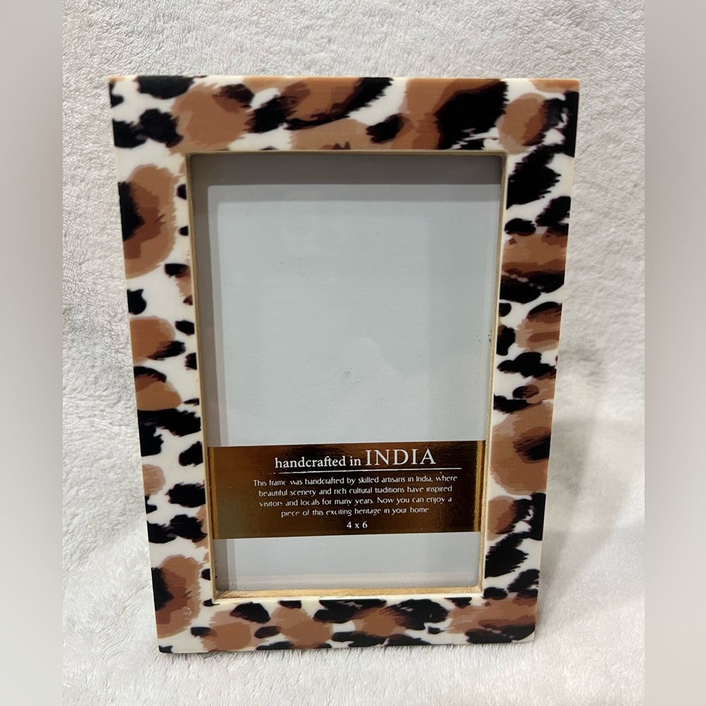 Leopard Print 4x6 Picture Frame | Handcrafted Animal Print Decor | Made in India